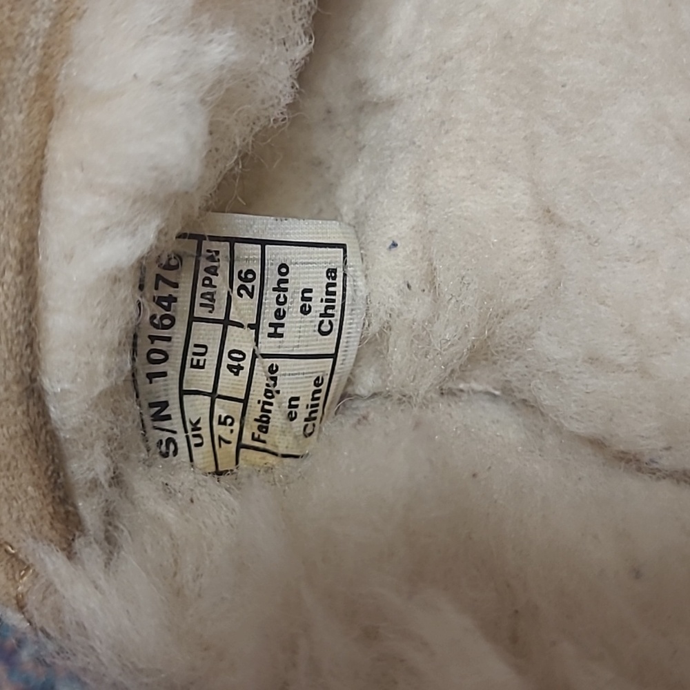 UGG Ansley Tan Suede Wool Moccasin Slippers - Picture 11 of 11